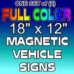 18" x 12" Magnetic Full Color Signs