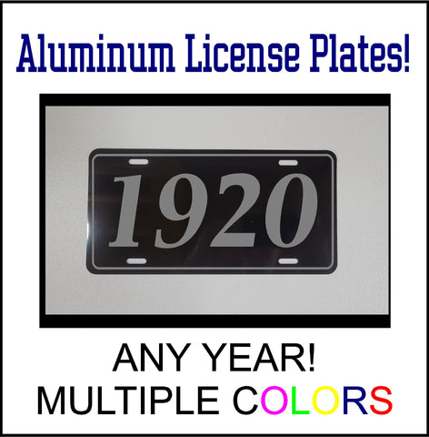 1920's Black Year License Plates