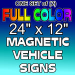 24" x 12" Magnetic Full Color Signs